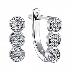 Серьги из серебра с фианитами 1EA106796-E/12/1