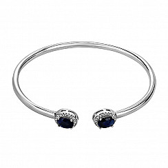 Браслет из серебра с сапфирами и фианитами NA651-B/12/8367