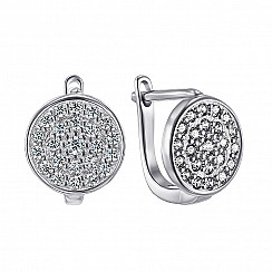 Серьги из серебра с фианитами 1EA103906-E/12/1