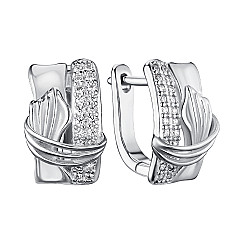 Серьги из серебра с фианитами SZDE04891-E/12/1