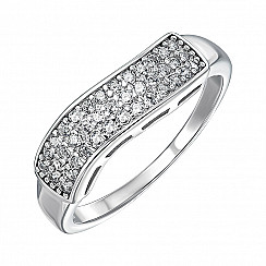 Кольцо из серебра с фианитами 2S13977-R/12/1