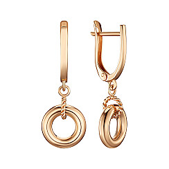 Серьги-подвески из красного золота 02530/01/0