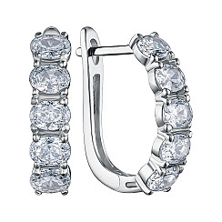 Серьги из серебра с фианитами SZDE15095-E/12/1