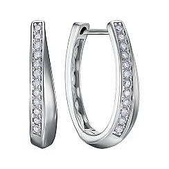 Серьги из серебра с фианитами B03534-E/12/1