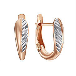Серьги из комбинированного золота 02460-4/01/3