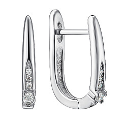 Серьги из серебра с фианитами B02077-E/12/1