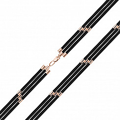 Браслет з червоного золота з каучуком 07140-125/01/0