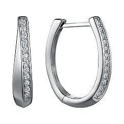 Серьги из серебра с фианитами B03534-1-E/12/1