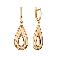 Серьги-подвески из красного золота 02559/01/0