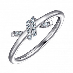 Кольцо из серебра с фианитами ML14595A-R/12/1