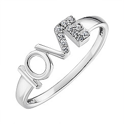 Кольцо из серебра с фианитами Love 001293/12/1/13