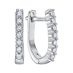 Серьги из серебра с фианитами 2E29709-E/12/1