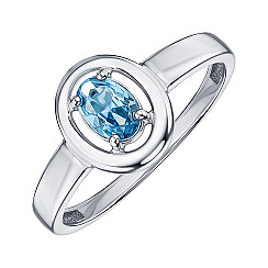 Каблучка зі срібла з синтезованою шпінеллю 001561/12/1/21612