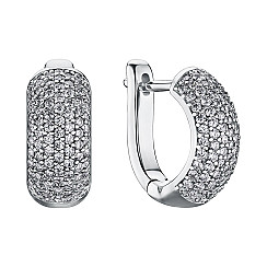 Серьги из серебра с фианитами B00072-E/12/1