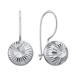 Серьги из белого золота 02852/02/3