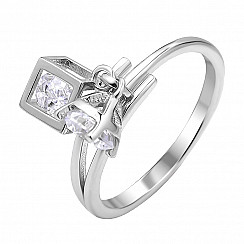 Каблучка з срібла з фіанітом 2R24990-R/12/1