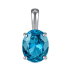 Підвіс із срібла з кварцом London blue 3830р-QLB