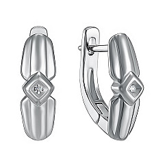 Серьги из серебра с фианитом SZDE05196-E/12/1