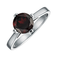 Каблучка зі срібла з гранатом KRS_155-GR-R/12/5077