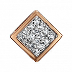 Подвес из комбинированного золота с бриллиантами 809015/01/1/8007