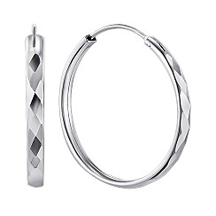 Сережки-кільця зі срібла  SE01799-E/12