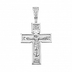 Срібний хрестик із молитвою с31379