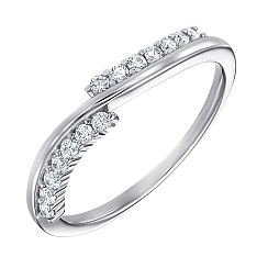 Кольцо из серебра с фианитами 3RI70991-R/12/1
