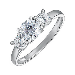 Кольцо из серебра с фианитами SZDR16830-R/12/1