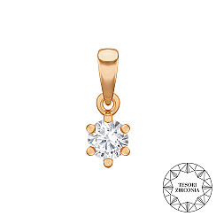 Підвіска з червоного золота з фіанітом Tesori Zirconia 31285/01/0/4027