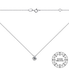 Кольє зі срібла з фіанітом Tesori Zirconia 96014/66024-1/12/1/4024