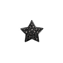One earring made of red gold with cubic zirconia 21805-0/01/1/526