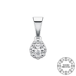 Підвіска зі срібла з фіанітами Tesori Zirconia 35189/12/1/4034