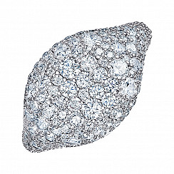 Кольцо из белого золота с фианитами 18549/02/1/4474