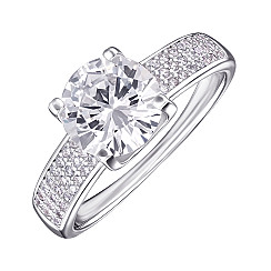Кольцо из серебра с фианитами 3RI71056-R/12/1
