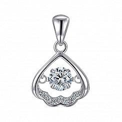 Подвес из серебра с фианитами SP00455-P/12/1