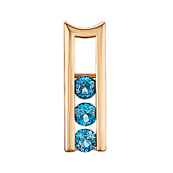 Підвіска з червоного золота з лондон топазом 550142/01/0/7592
