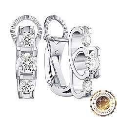 Серьги из белого золота с лабораторными бриллиантами 51775-L/02/1/11913