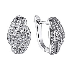 Серьги из серебра с фианитами SZDE04961-E/12/1