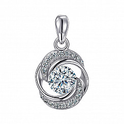 Подвес из серебра с фианитами SP00393-P/12/1