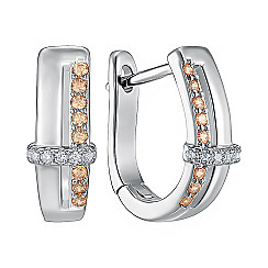 Серьги из серебра с фианитами SZDE04991-E/12/2954