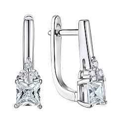 Серьги из серебра с фианитами DE06335-E/12/1