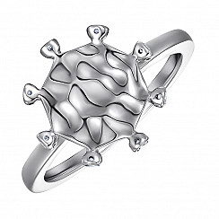 Кольцо из серебра с фианитами ML14293A-R/12/1