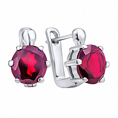 Серебряные серьги с крупными камнями. Купить сережки из серебра 925-й ...