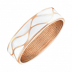 Обручальное кольцо из красного золота с эмалью 100021-1/01/0/483