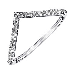 Кольцо из серебра с фианитами 2R23349-R/12/1