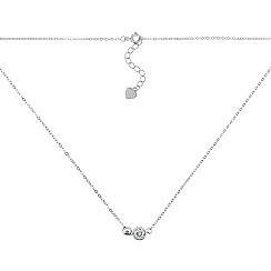 Кольє зі срібла з фіанітом та кулькою JC01264-K/12/1