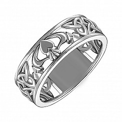 Каблучка зі срібла Серце в руках SR05397A-R/12