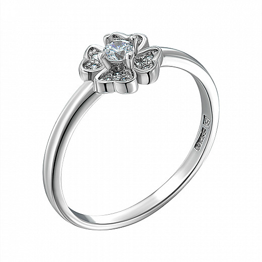 Кольцо из серебра с фианитами 1RI56855-R №2