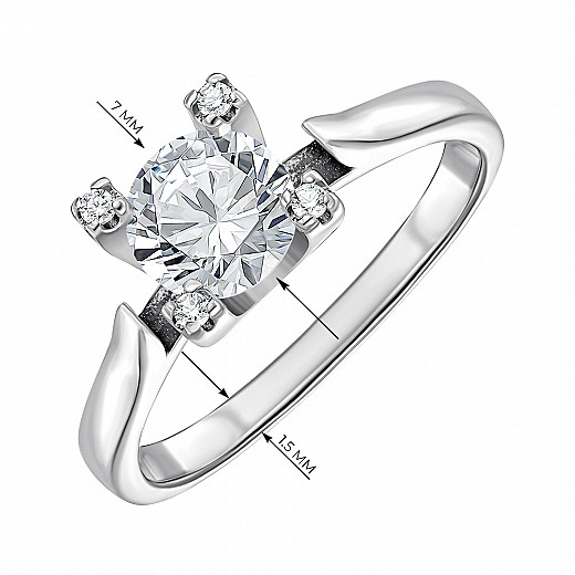 Кольцо из серебра с фианитом 2R16002-R/12/1 №3