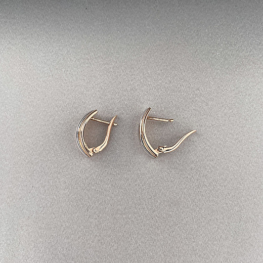 Сережки з комбінованого золота  27076/01/1 №4